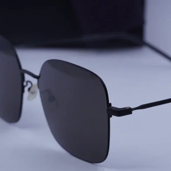 Saint Laurent SL410 WIRE 002 Square Sunglasses - Black display picture 2